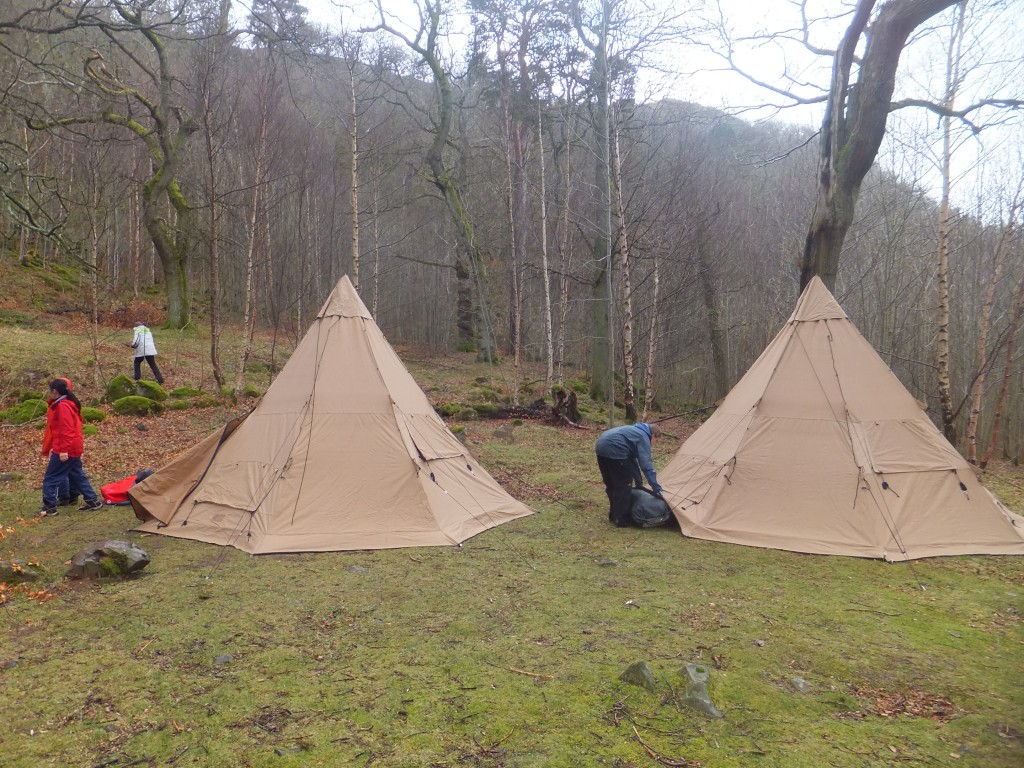 tipi and canoeing in the Lake District