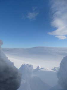 The view from my bed of ice in the morning. Breathtaking 