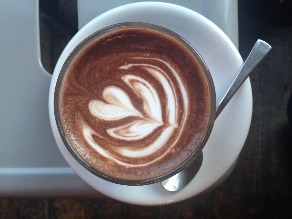 hot chocolate at arepa and co