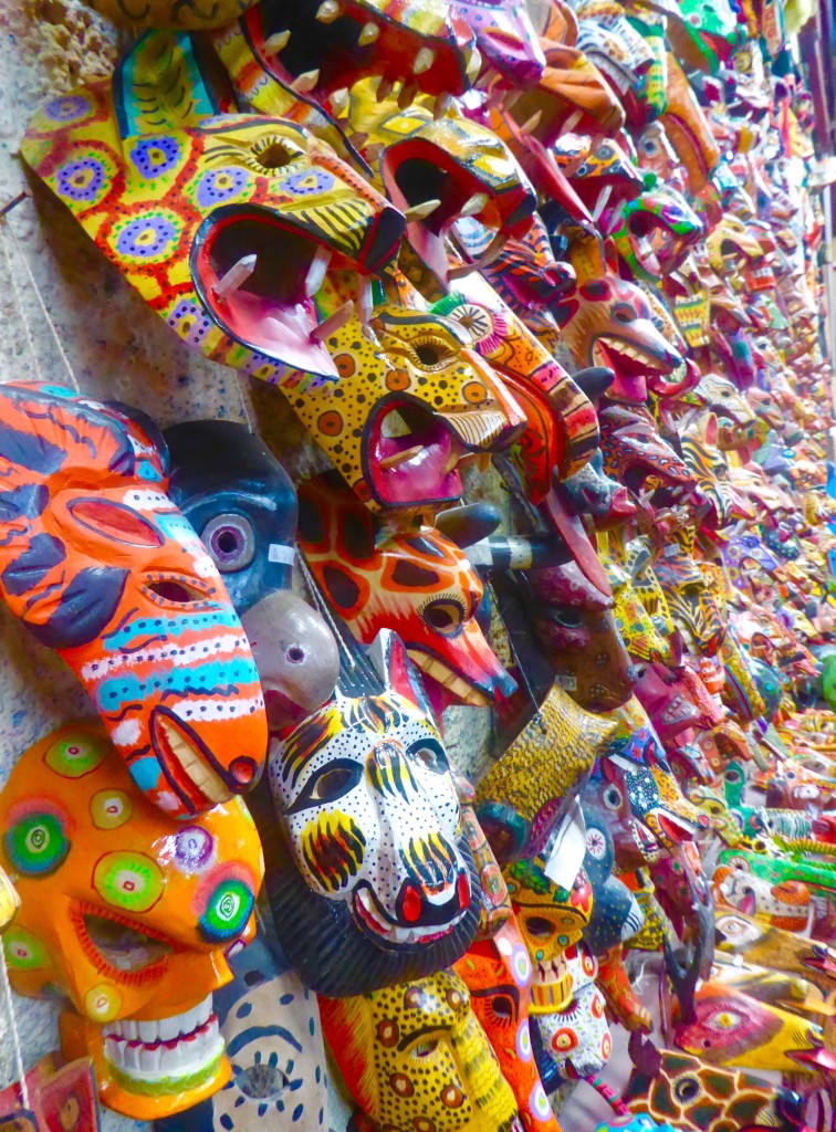 masks in the market, Antigua Guatemala