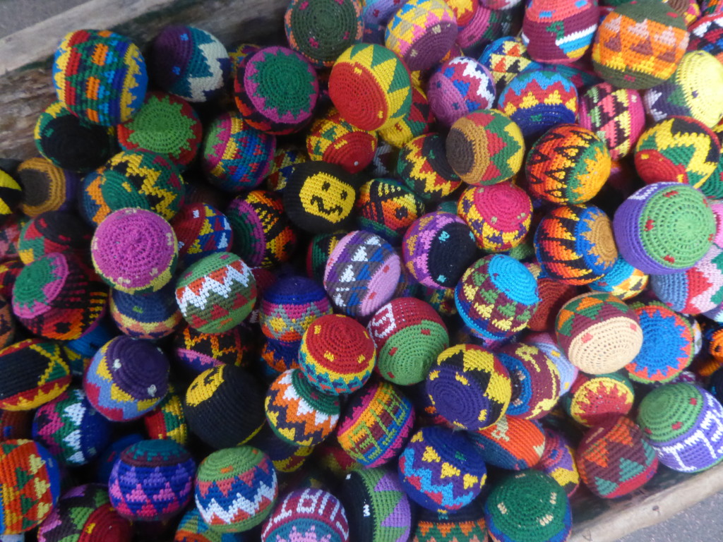 Guatemala balls in market Antigua