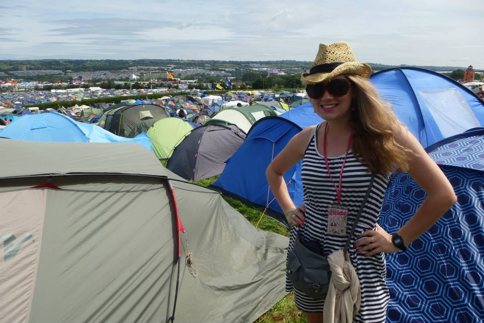 Glastonbury festival camping