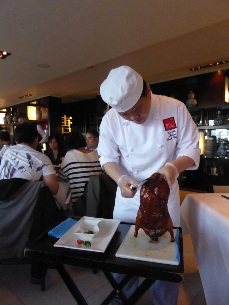 Beijing Duck at Min Jiang restaurant, London