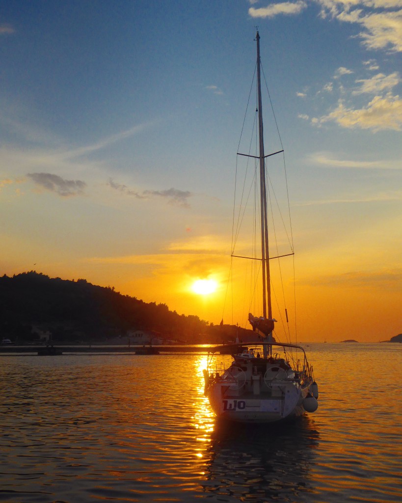 sunset on a medsailors cruise in Croatia
