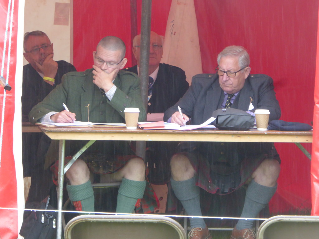 bagpipe judges at Chatsworth Country Show