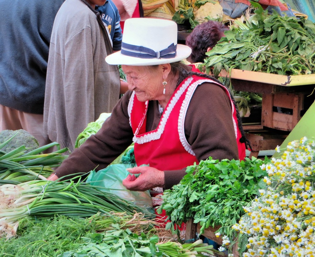 Ecuador woman at market