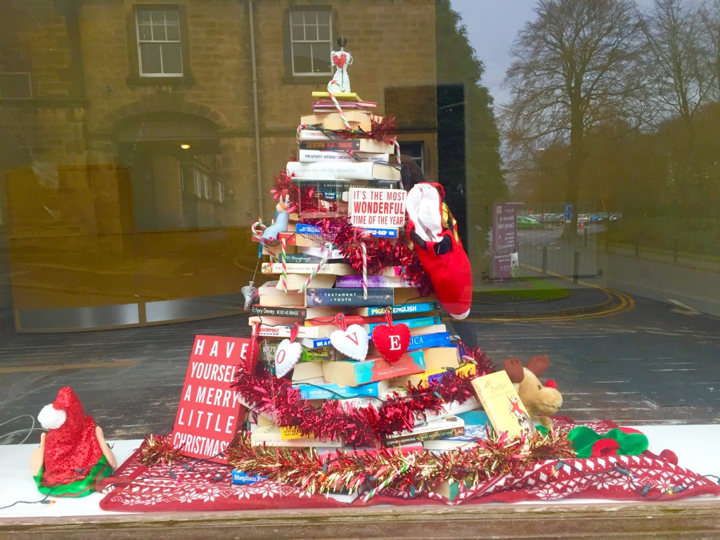 Christmas book tree