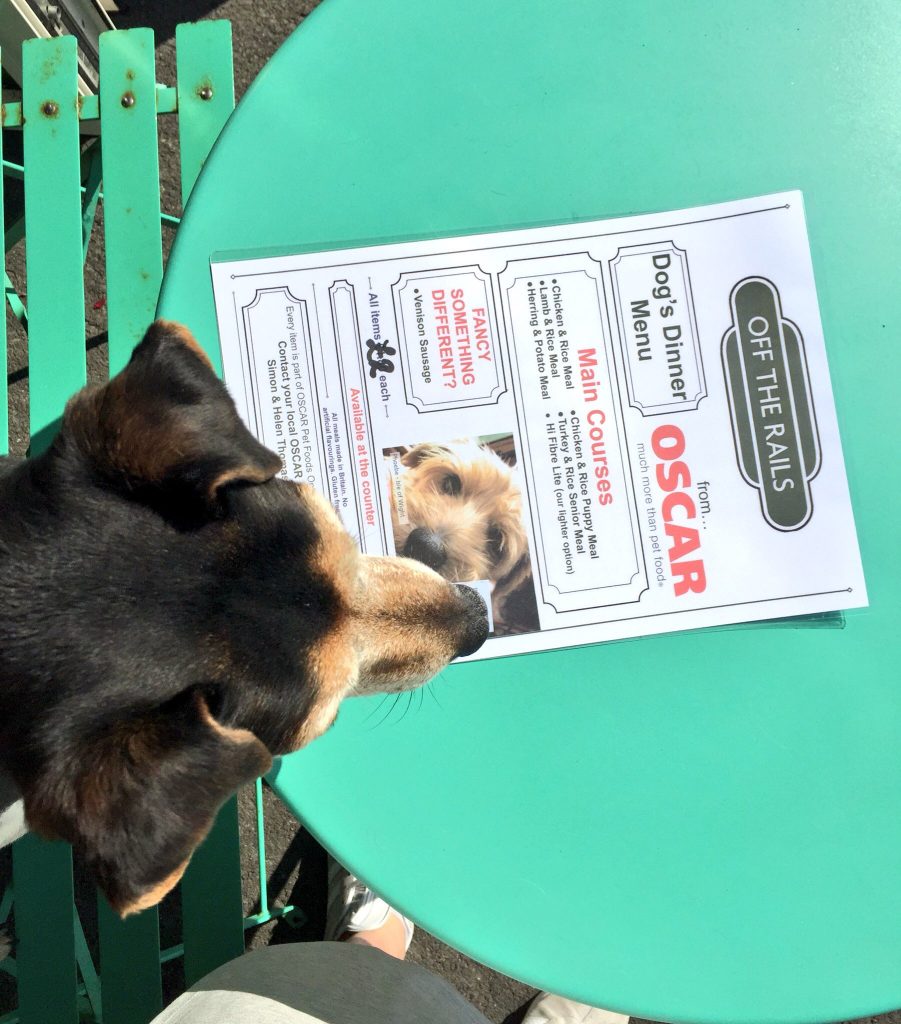 Dog menu Off the Rails