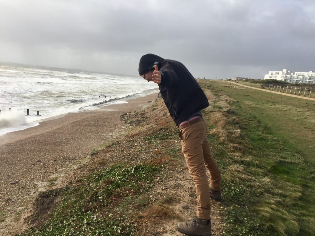 Storm Brian in Milford on Sea