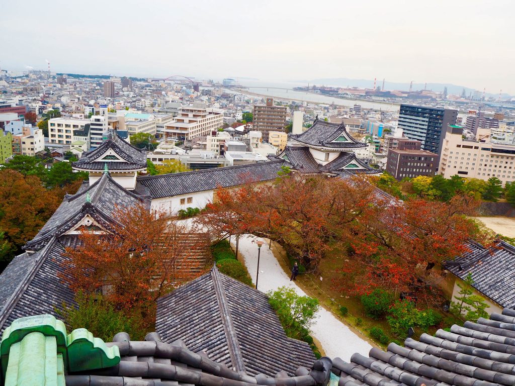 views from the top of Wakayama Castle