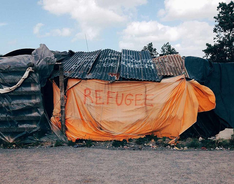Refugee camp in Calais 