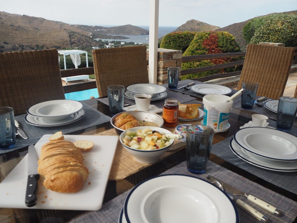 breakfast at Heliadas villas