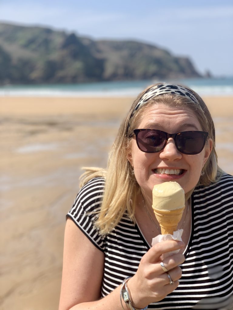 ice cream in Jersey on the beach
