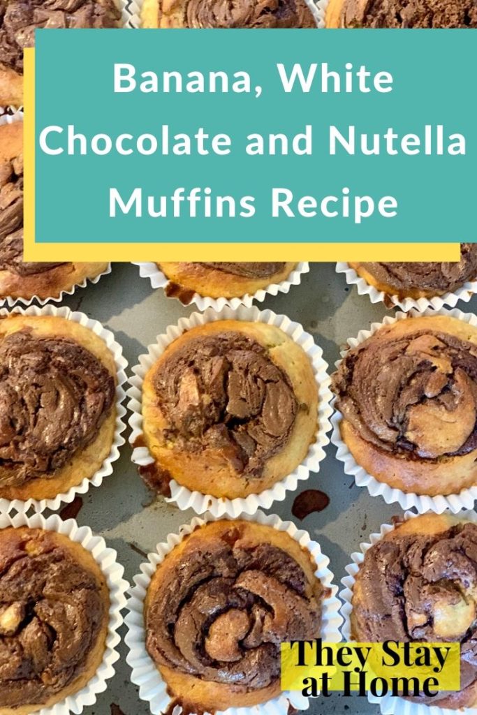 Banana, white chocolate and nutella muffins recipe