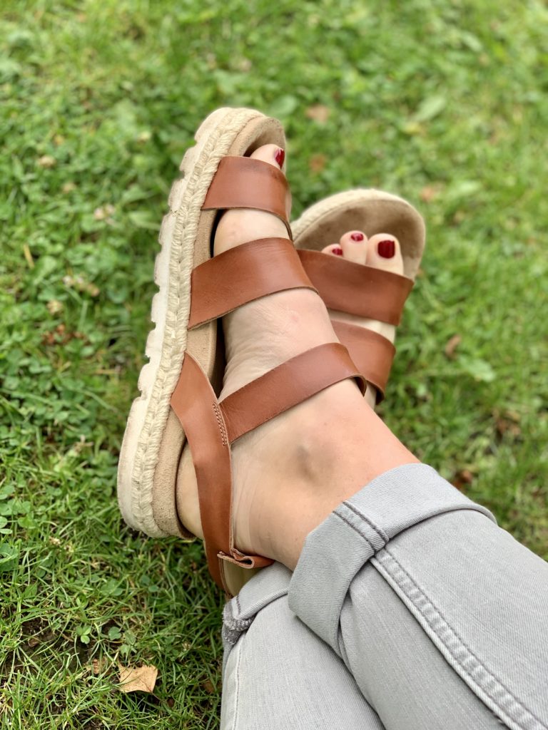 brown leather gabbie barbour sandals from sandalshop