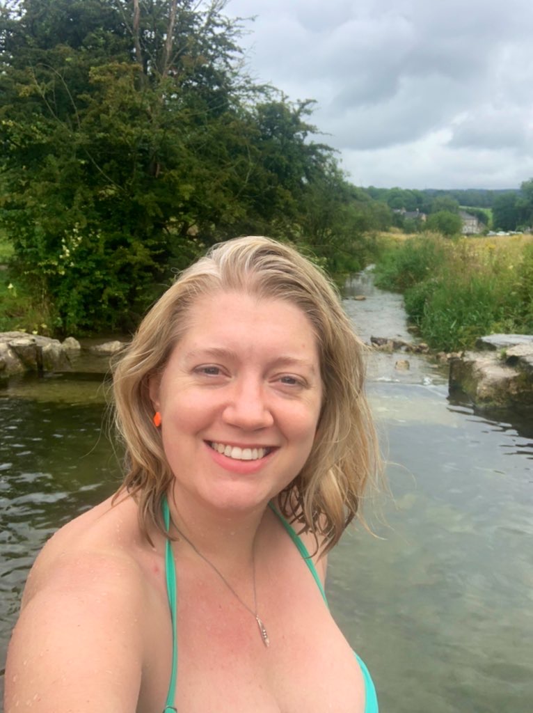 Jen Lowthrop Wild Swimming in Youlgreave, River Bradford