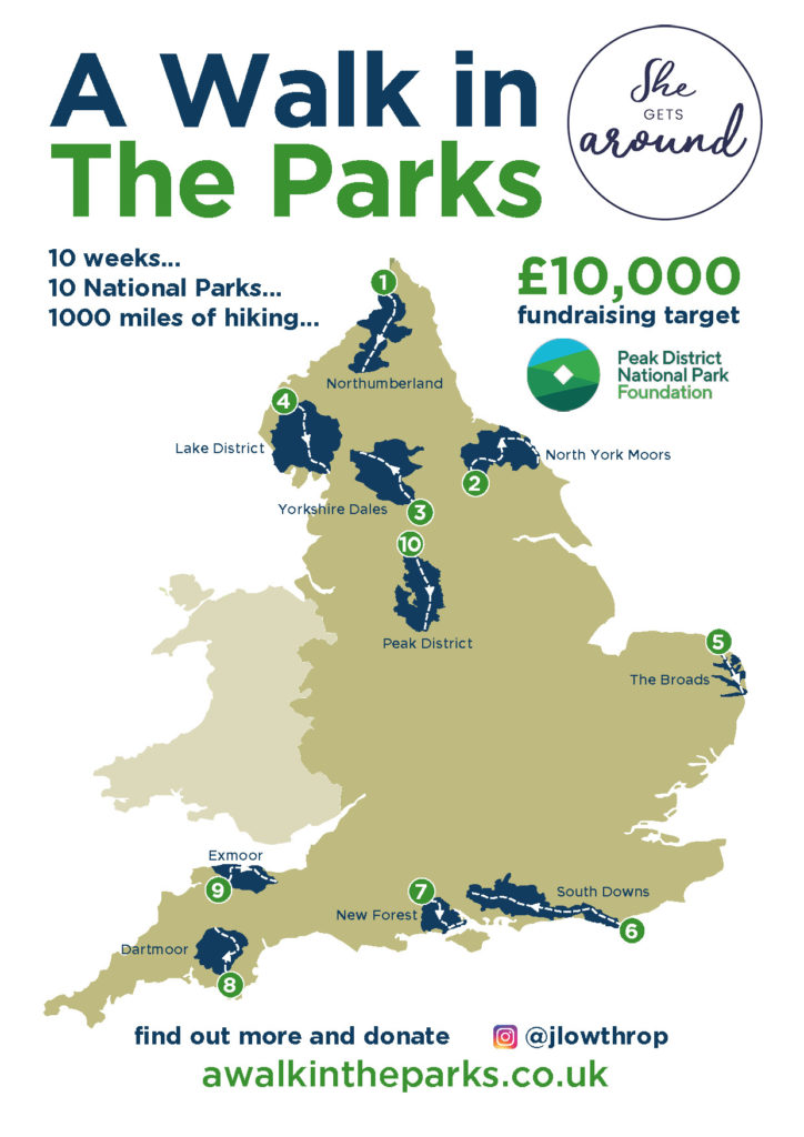 a walk in the parks route map