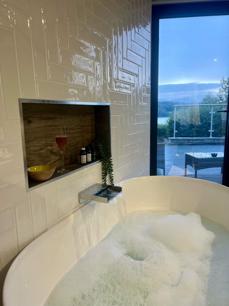 The Windermere Suite bathroom at the beech Hill Hotel and Spa
